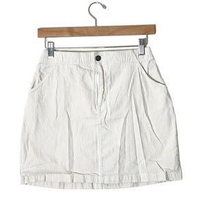 Hollister | Ultra high rise striped cotton blend mini skirt size small